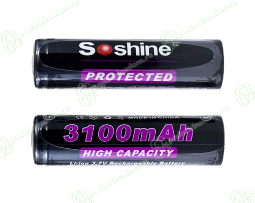 Li-ion Soshine 18650 3100 mAh